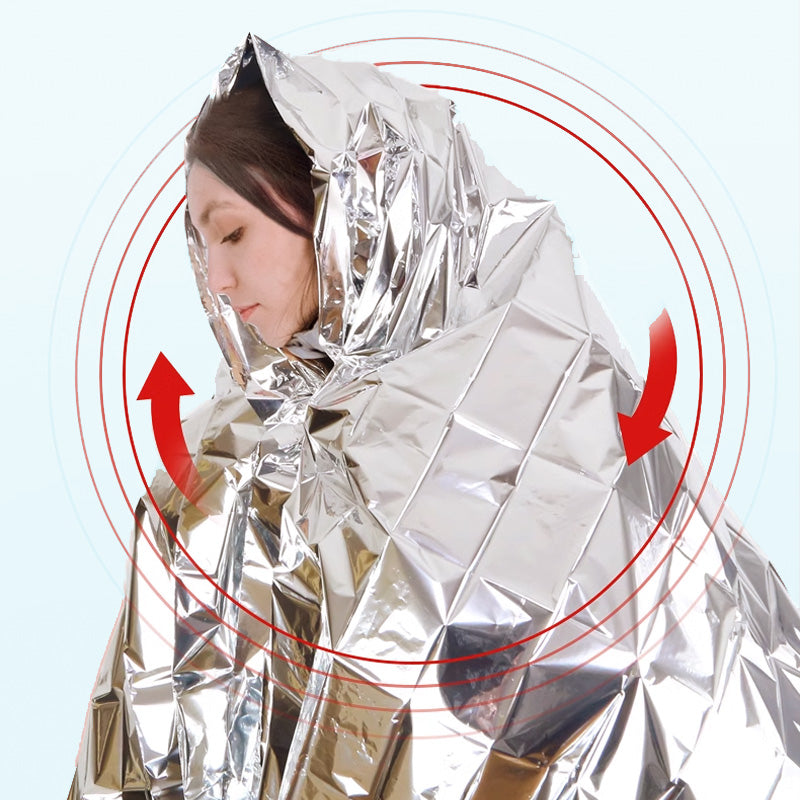 🔥Silver Double-Sided Waterproof Portable Outdoor Emergency Blanket