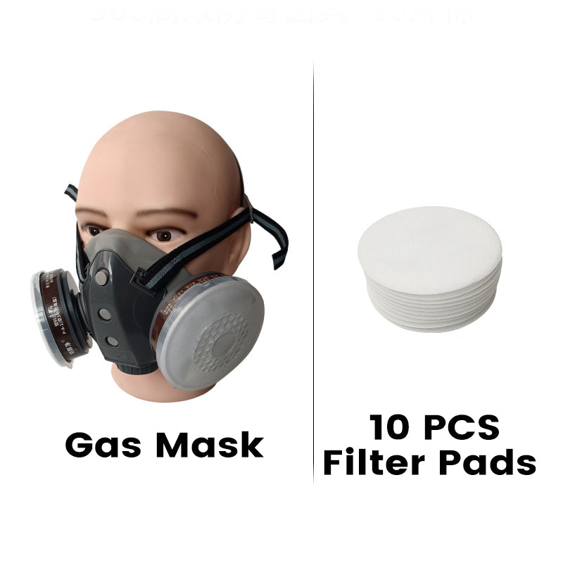 Dust-Proof Integrated Respirator Mask – Dual-Tank Activated Carbon Filters, Industrial-Grade Gas & Dust Protection 🛡️🔥