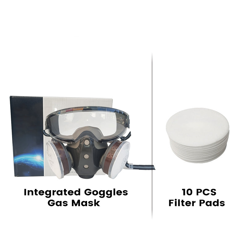 Dust-Proof Integrated Respirator Mask – Dual-Tank Activated Carbon Filters, Industrial-Grade Gas & Dust Protection 🛡️🔥