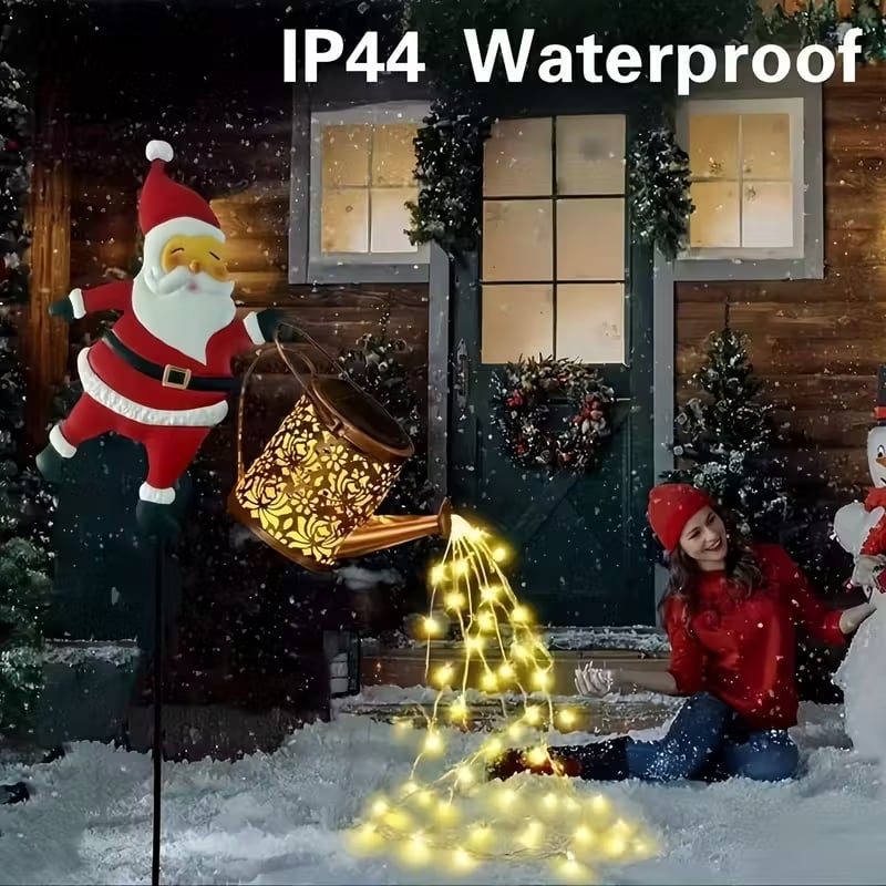 🎁Pre-Christmas Sale: 50% Off🎅✨Santa Watering Can Solar Light with Ground Stake