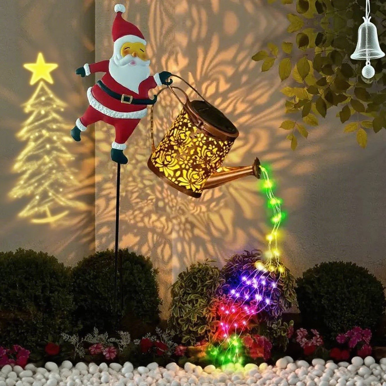 🎁Pre-Christmas Sale: 50% Off🎅✨Santa Watering Can Solar Light with Ground Stake