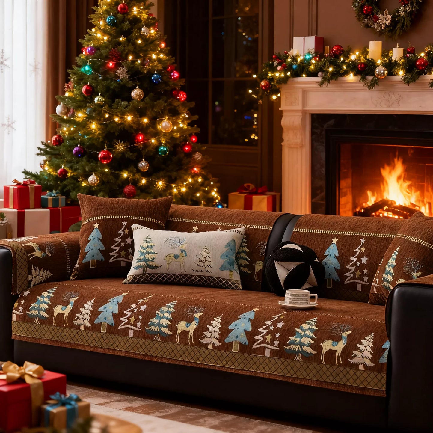 🎄🎁Meet Christmas With 50% OFF💥Plush Chenille Anti-Slip Couch Cover