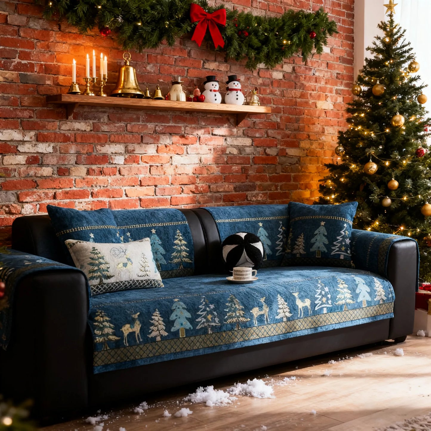 🎄🎁Meet Christmas With 50% OFF💥Plush Chenille Anti-Slip Couch Cover