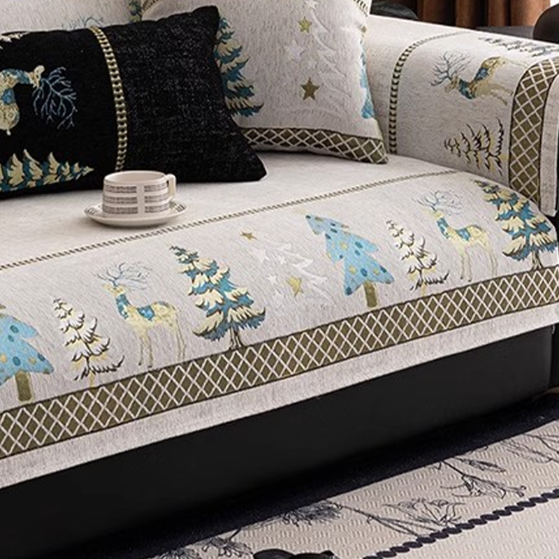 🎄🎁Meet Christmas With 50% OFF💥Plush Chenille Anti-Slip Couch Cover
