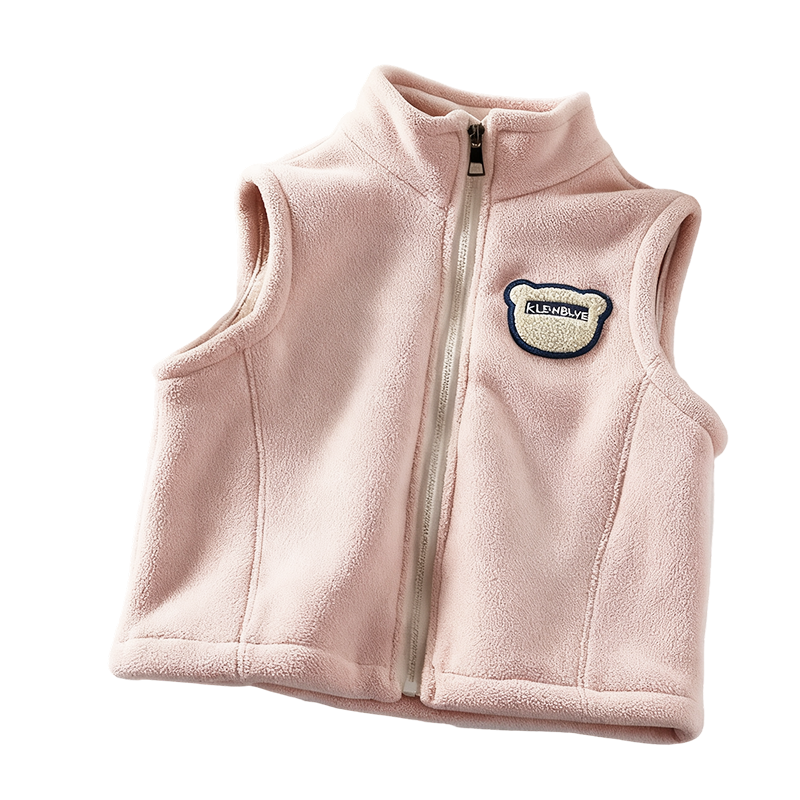 Kids' Zip-Up Winter Vest with Warm Lining