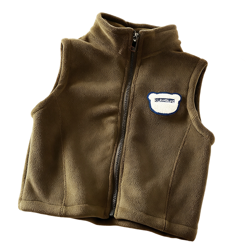 Kids' Zip-Up Winter Vest with Warm Lining
