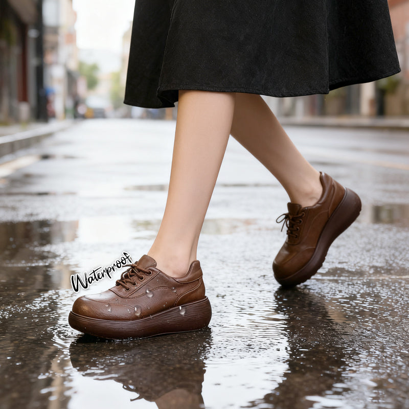 Women's Vintage-Style Platform Loafers