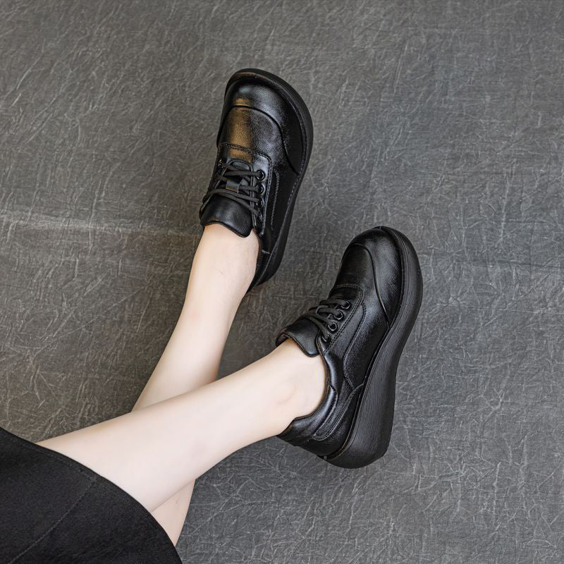Women's Vintage-Style Platform Loafers