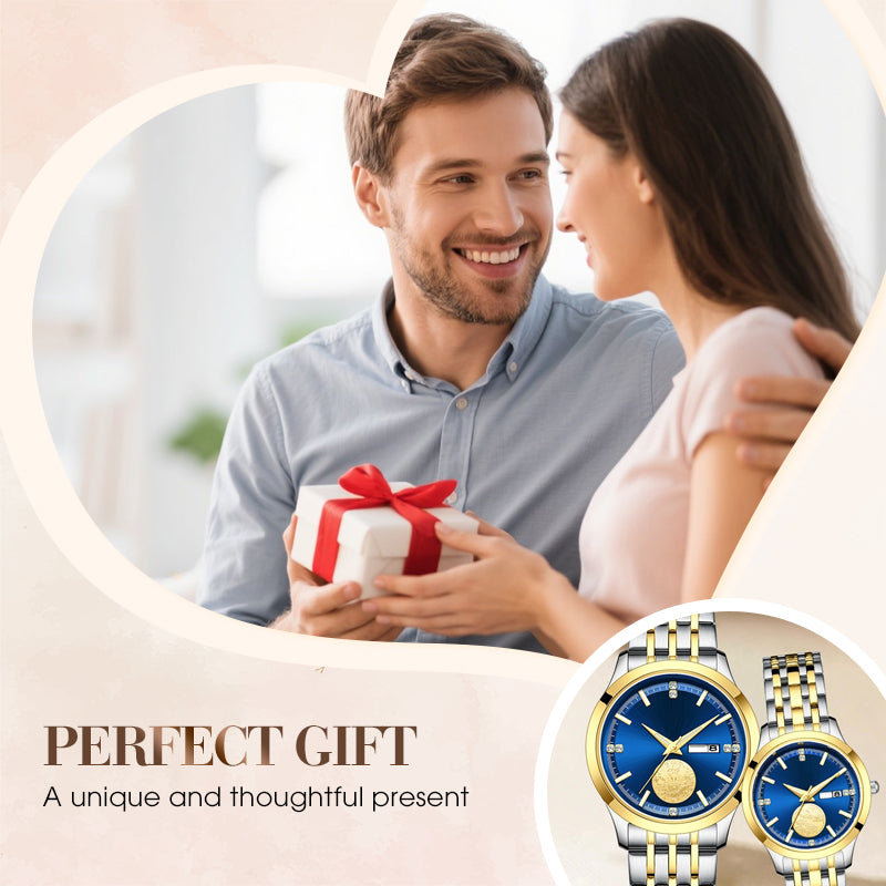 🎄🎁Christmas Special Offer: 50% OFF💥Luxurious Swiss Automatic Gold Watch For Couples