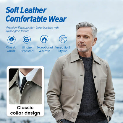 ⏰2026 Hot Sale 50% OFF💥💥Men's Classic Faux Leather Jacket