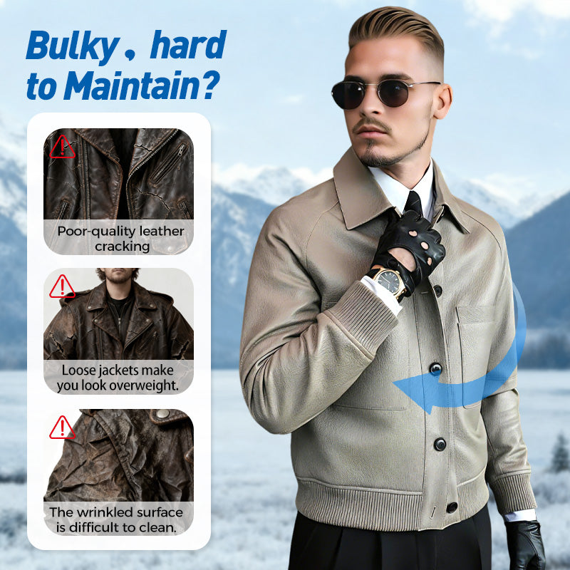 ⏰2026 Hot Sale 50% OFF💥💥Men's Classic Faux Leather Jacket