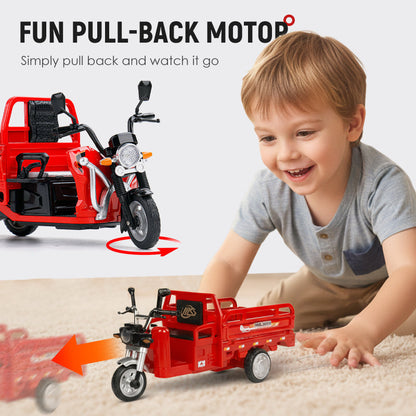 🎄🎁Christmas Special Offer: 50% OFF💥Pull-Back Electric Tricycle Toy with Sound & Light