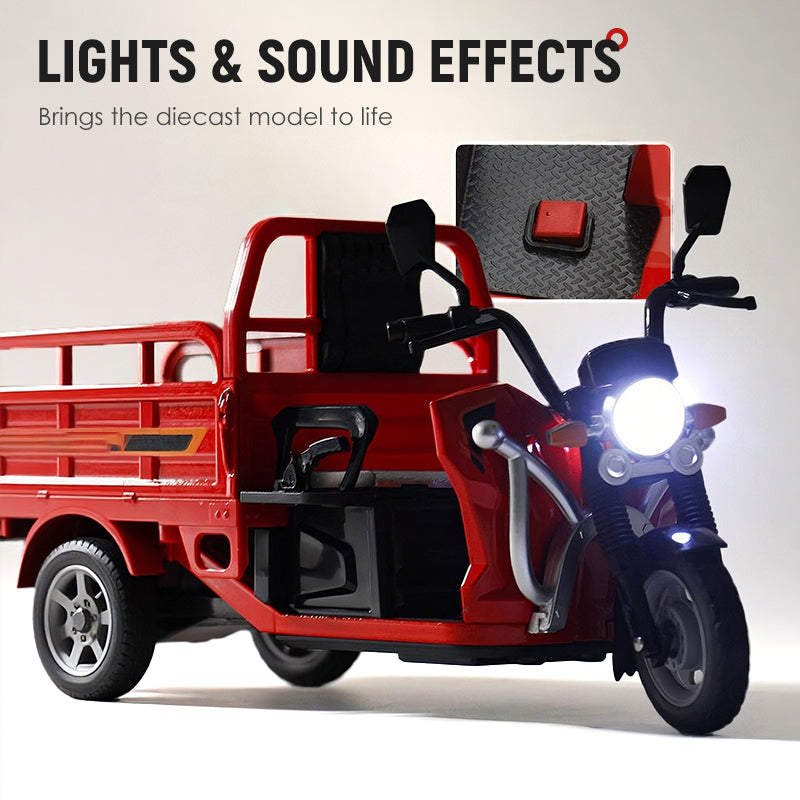 🎄🎁Christmas Special Offer: 50% OFF💥Pull-Back Electric Tricycle Toy with Sound & Light