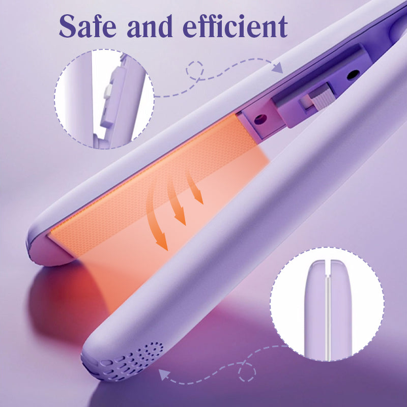 ⏳Last Day Sale 70% OFF💥2-in-1 Mini Curling Wand & Flat Iron Hair Straightener