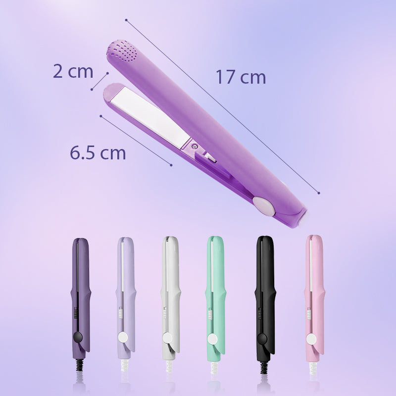⏳Last Day Sale 70% OFF💥2-in-1 Mini Curling Wand & Flat Iron Hair Straightener