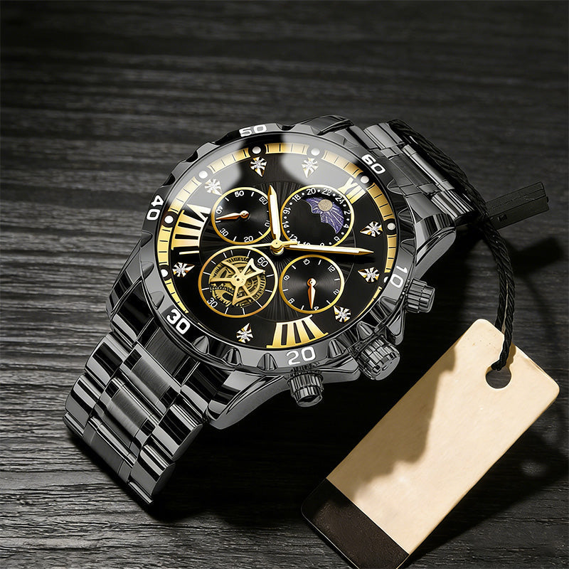 Men's Luminous Waterproof Flywheel Quartz Watch