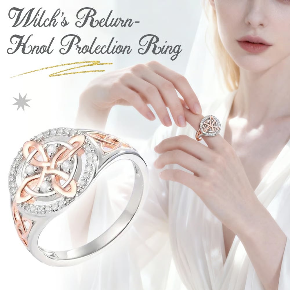 🔮✨New Arrival ✨💖Valentine's DayHot Sale 50% OFF✨💍Handmade Witch's Return-Knot Protection Ring💞Protect Your Loved Ones