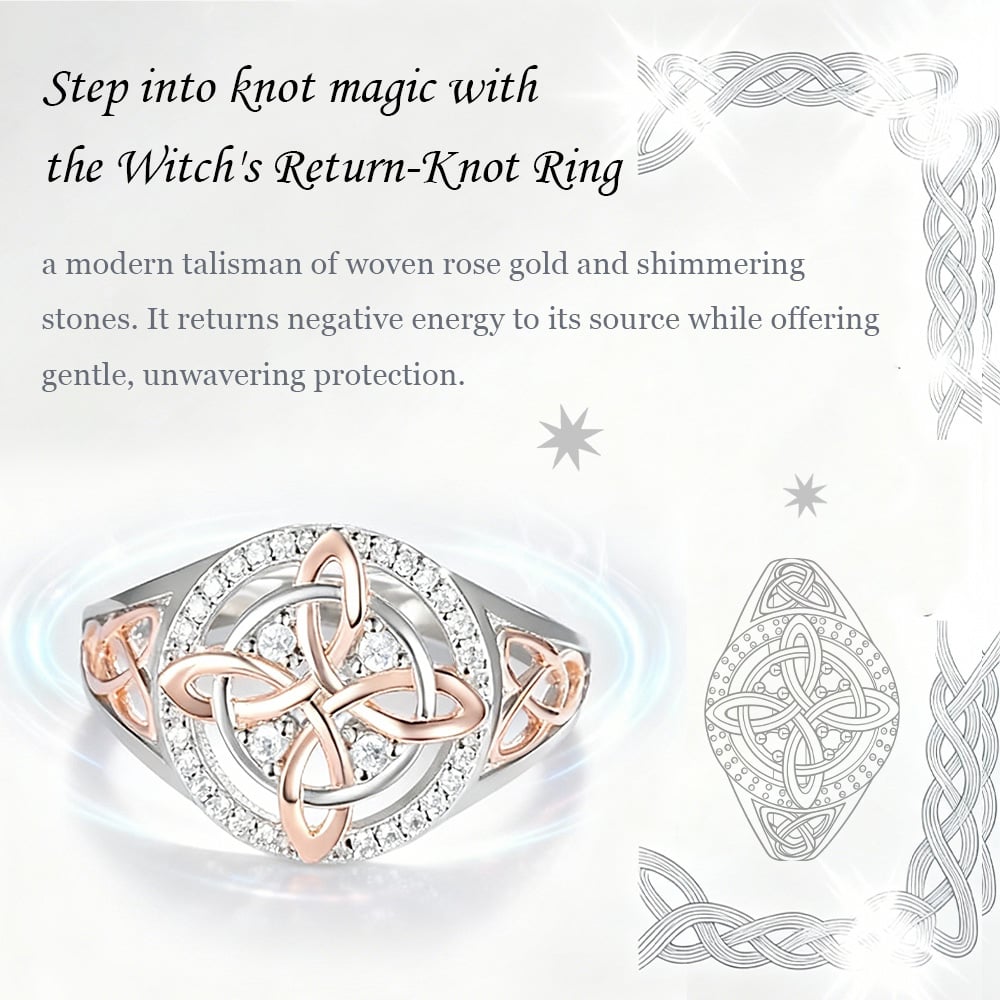 🔮✨New Arrival ✨💖Valentine's DayHot Sale 50% OFF✨💍Handmade Witch's Return-Knot Protection Ring💞Protect Your Loved Ones