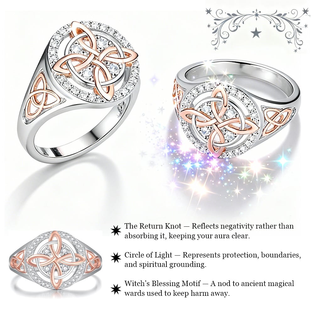 🔮✨New Arrival ✨💖Valentine's DayHot Sale 50% OFF✨💍Handmade Witch's Return-Knot Protection Ring💞Protect Your Loved Ones