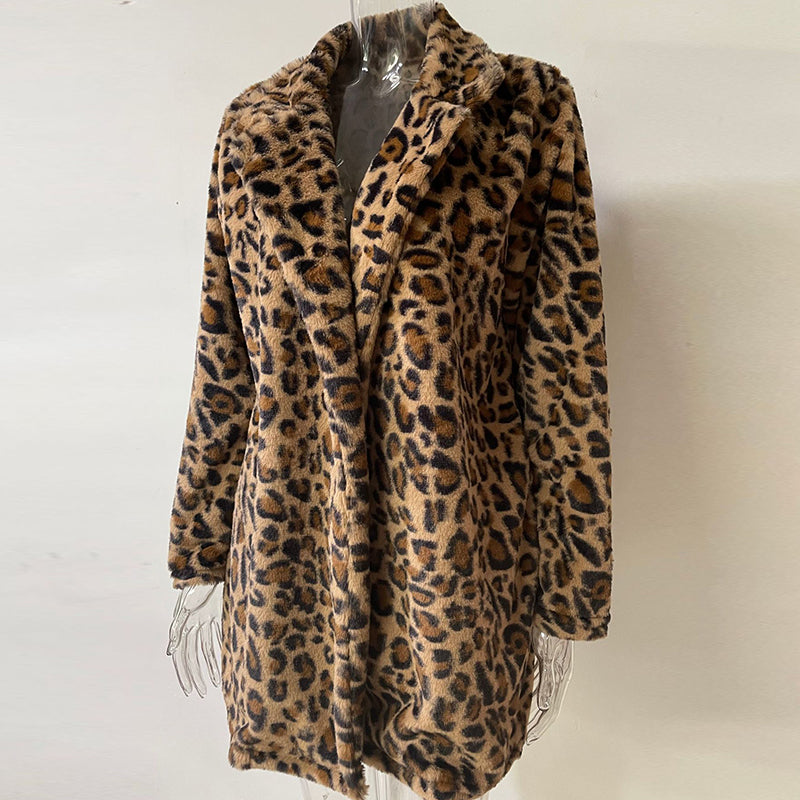 📢 60% OFF NOW! 🎉 Women's Plush Leopard Coat – Super-Soft, Warm & Stylish, Viral Fall Outfit 💃📦