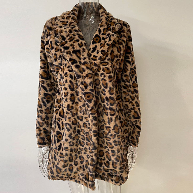 📢 60% OFF NOW! 🎉 Women's Plush Leopard Coat – Super-Soft, Warm & Stylish, Viral Fall Outfit 💃📦
