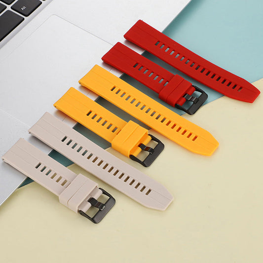 22mm Silicone Watch Strap + Leather Watch Strap