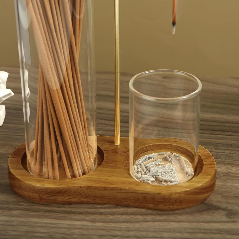 🥳2026 HOT SALE🥳💞50% OFF!✨ 💝2 in 1 Incense & Candle Holder Natural Wood Base Aromatherapy Diffuser
