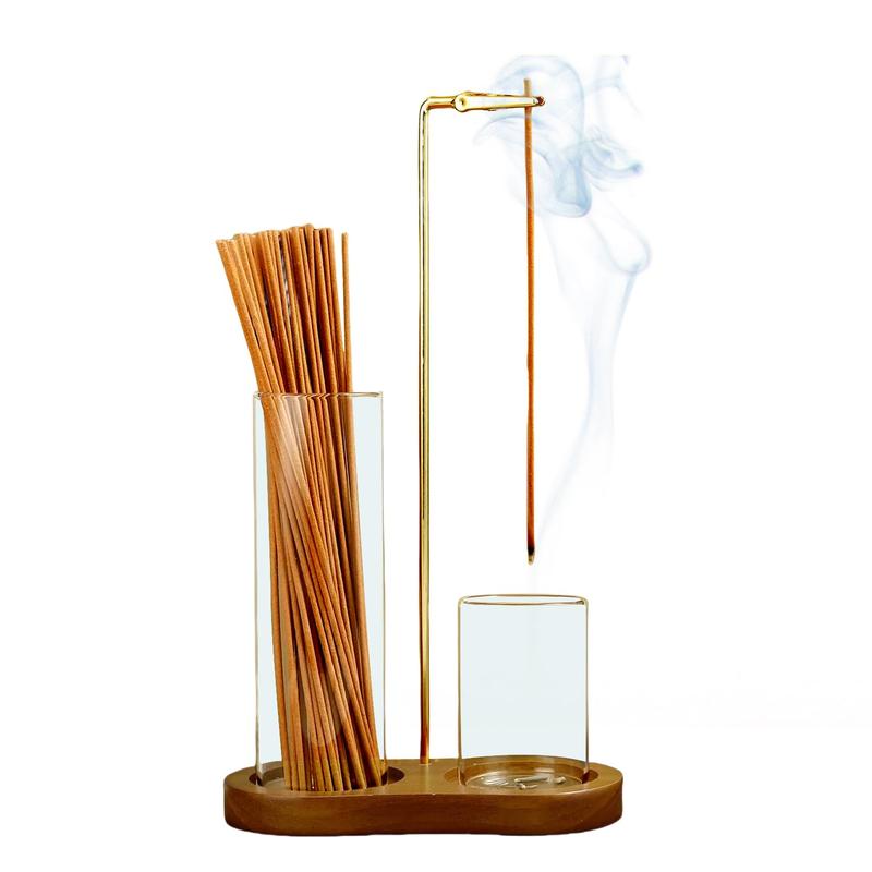 🥳2026 HOT SALE🥳💞50% OFF!✨ 💝2 in 1 Incense & Candle Holder Natural Wood Base Aromatherapy Diffuser