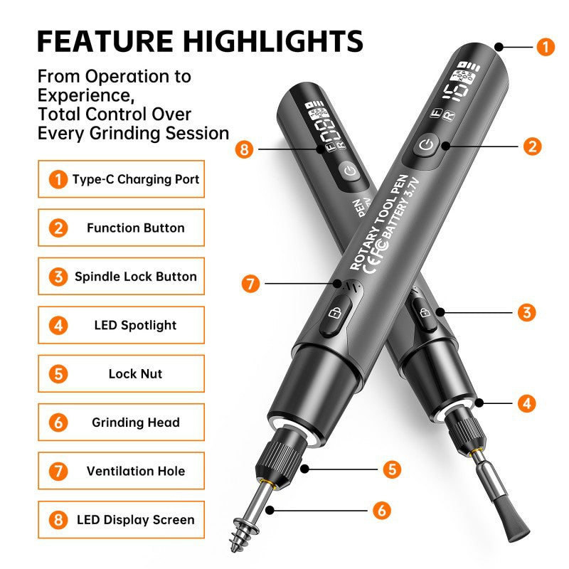 🛠️ Portable Electric Polishing & Grinding Kit – High Speed & Low Noise, Multi‑Accessory Complete Set, Compact & Easy to Use 🛠️
