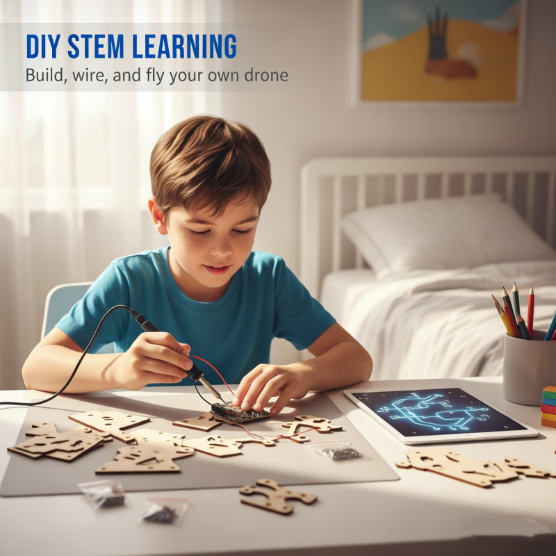 🧩 DIY Wooden Drone Building Kit 🚁