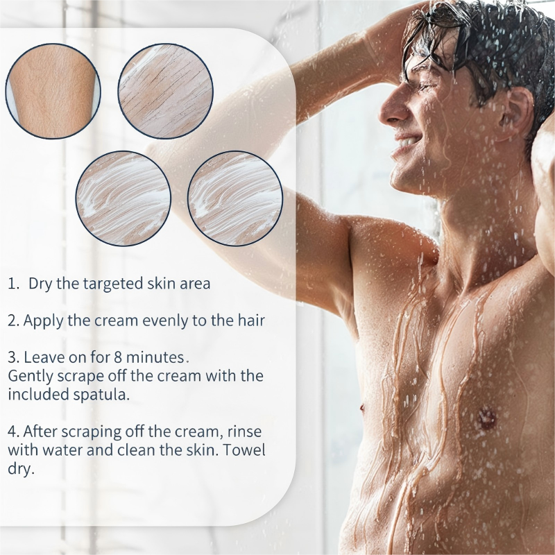 Fast-Acting Body Hair Removal Cream for Men