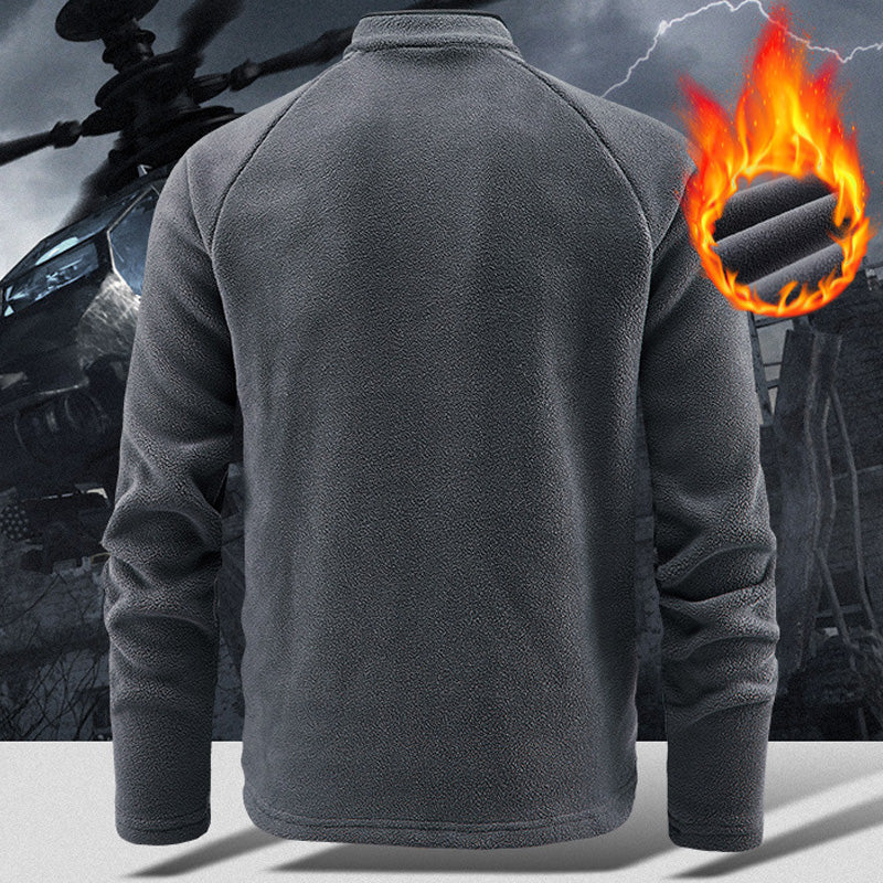 Mens Half Zip Fleece Jacket Warm Outdoor Norway Jumper Anti Pill Polar Micro Fleece Lightweight Jacket S to 4XL
