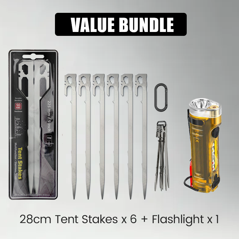 Multifunctional Stainless Steel Tent Stakes