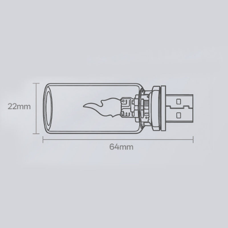 USB Realistic Flame Ambient Lamp