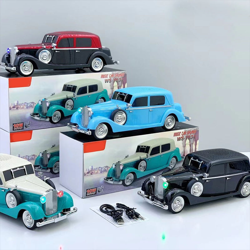 Vintage Car Bluetooth Speaker with Stereo Sound