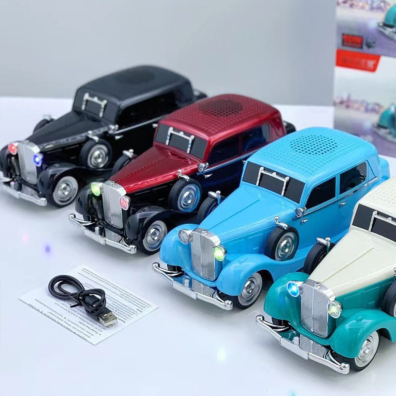 Vintage Car Bluetooth Speaker with Stereo Sound