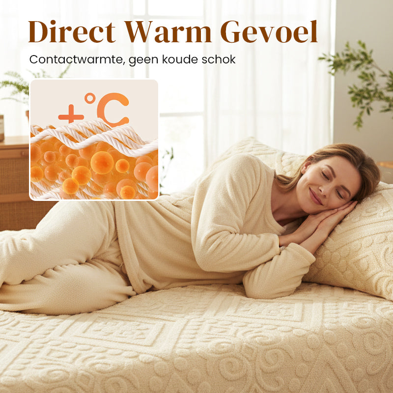 🛏️ Save 50%! ✨ 360° Plush Knit Fitted Sheet – All-around stretch & cozy ✨