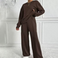 ✨🔥Women's Cozy Long-Sleeve Top & Pants Set👚
