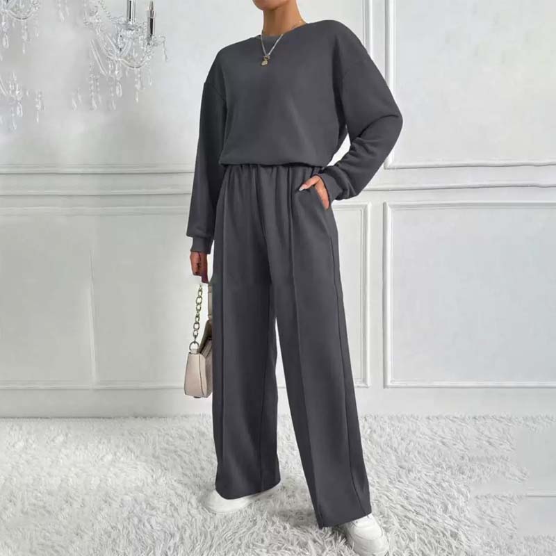✨🔥Women's Cozy Long-Sleeve Top & Pants Set👚