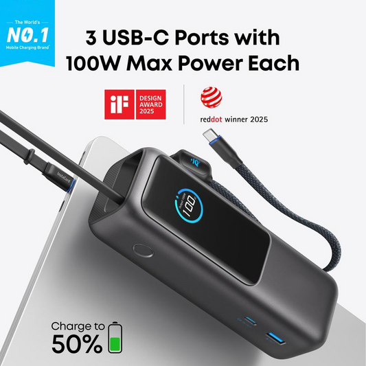 ✨🔥Portable Charger with Built-in Cable⚡