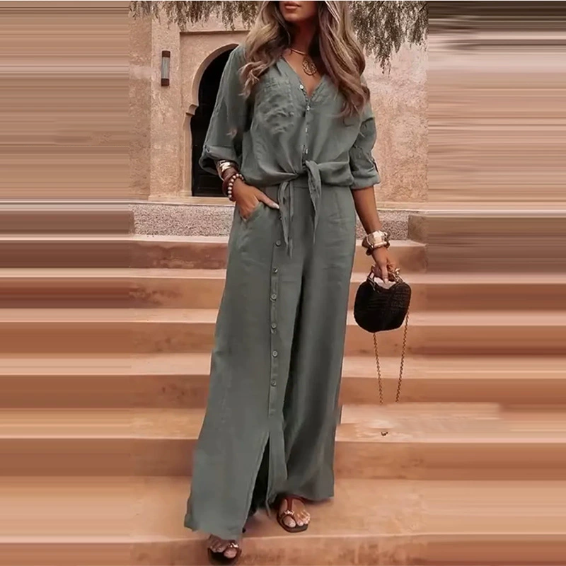 👗New arrival 48% OFF!🥰Women's Elegant Solid Color 2-Piece Set
