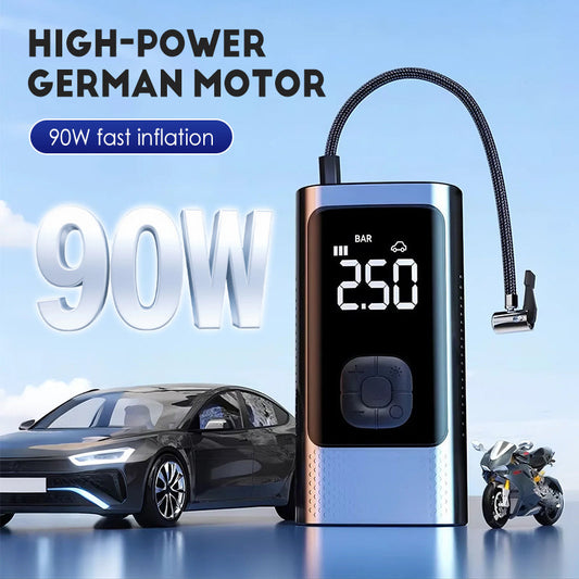 Wireless Portable Car Air Pump with LED Light
