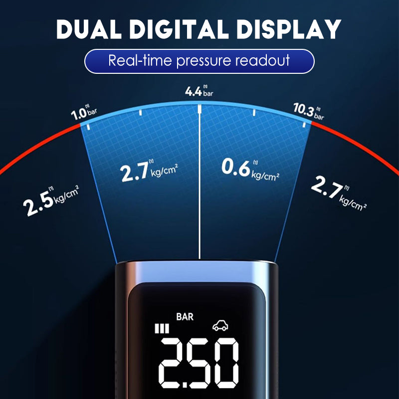 Wireless Portable Car Air Pump with LED Light