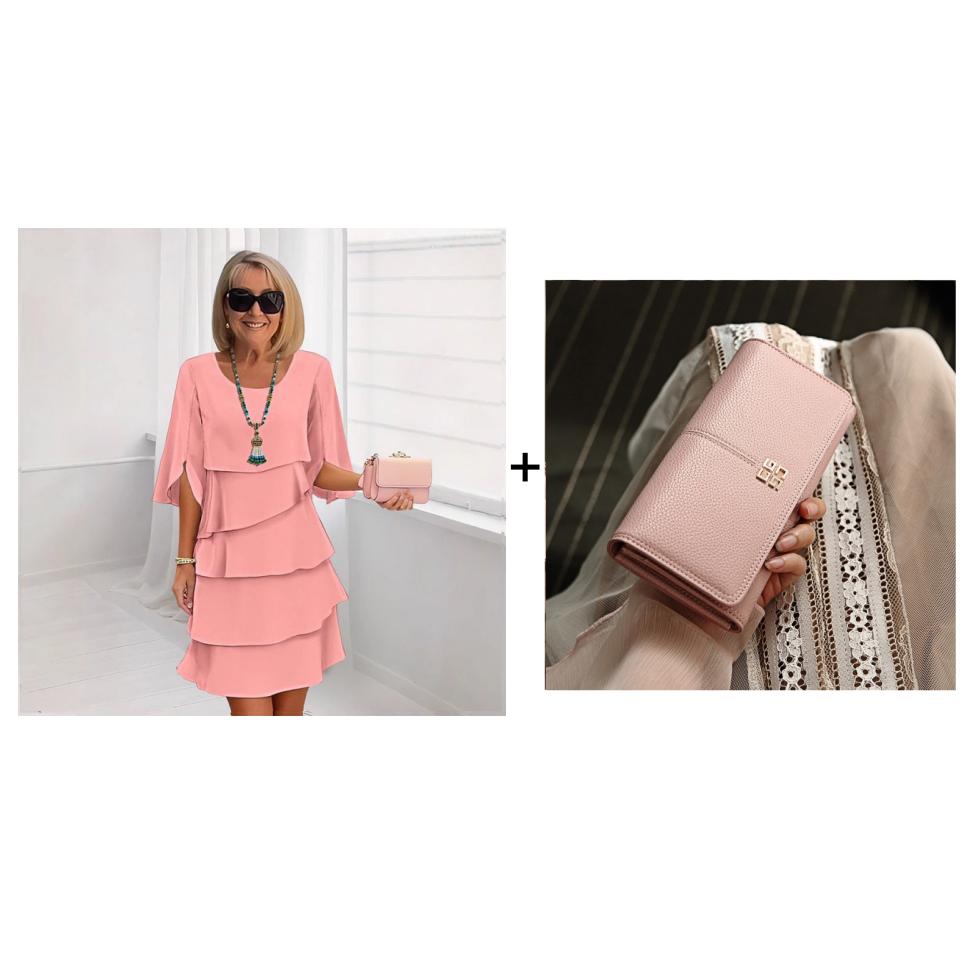 🌸Spring Sale 59% OFF🎁👗Women's Elegant Layered Ruffle Sleeve Dress – Effortless Style for Every Occasion💃