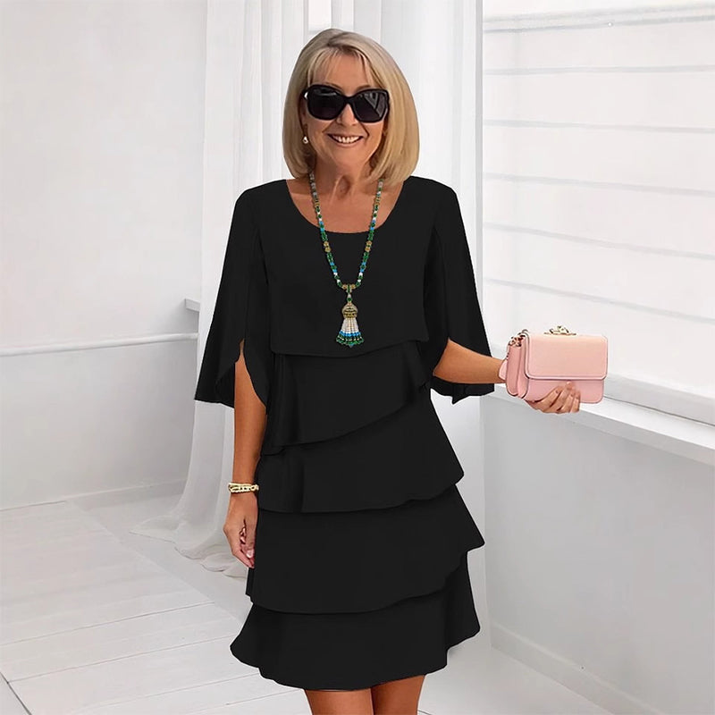 🌸Spring Sale 59% OFF🎁👗Women's Elegant Layered Ruffle Sleeve Dress – Effortless Style for Every Occasion💃