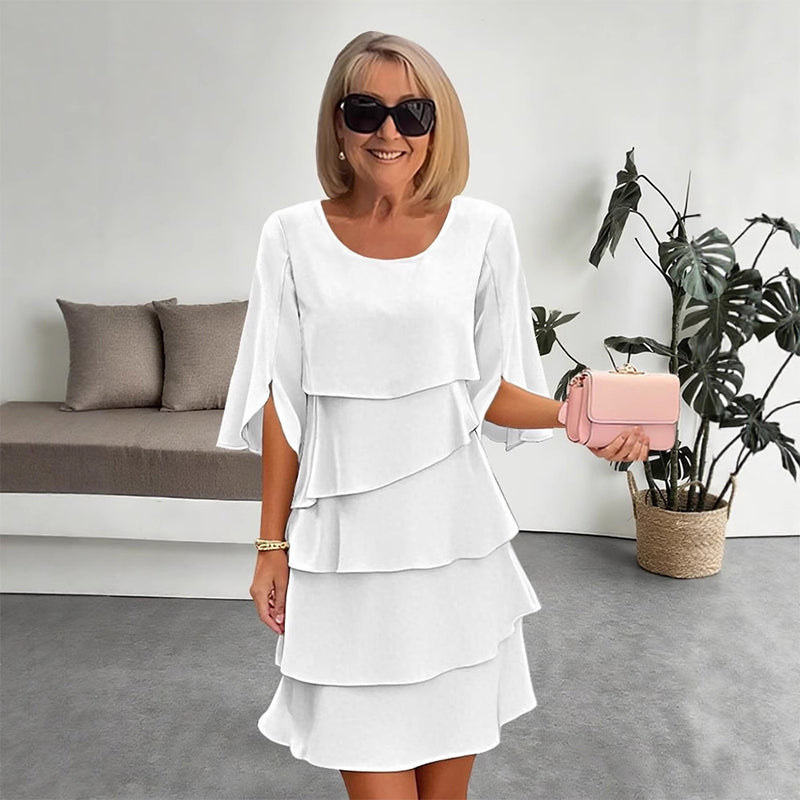 🌸Spring Sale 59% OFF🎁👗Women's Elegant Layered Ruffle Sleeve Dress – Effortless Style for Every Occasion💃