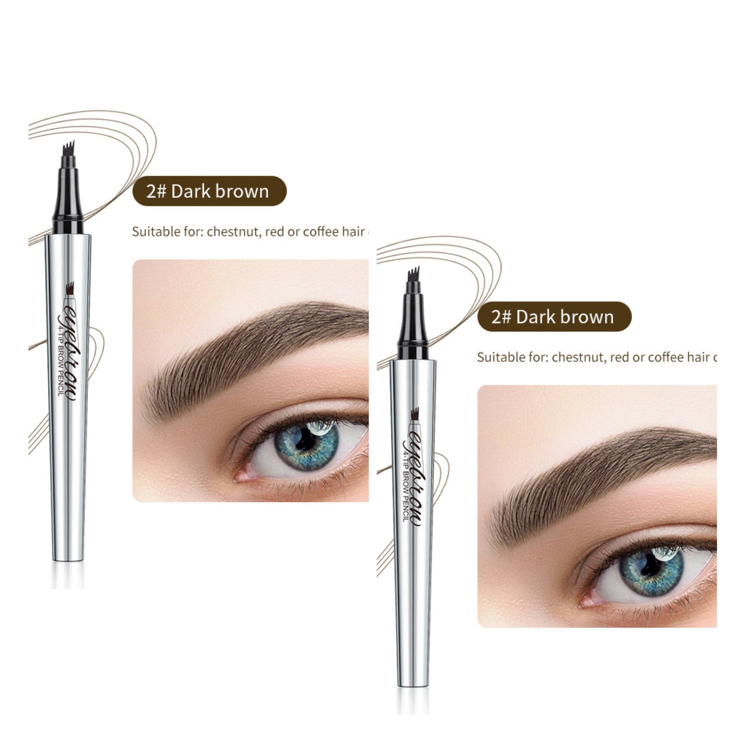 BUY 1 GET 1 FREE🌟3D Waterproof Microblading Eyebrow Pen 4 Fork Tip Tattoo Pencil