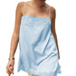New Fashionable Sexy Lady Satin Lace Blouse Elegant Sleeveless Cami