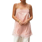 New Fashionable Sexy Lady Satin Lace Blouse Elegant Sleeveless Cami