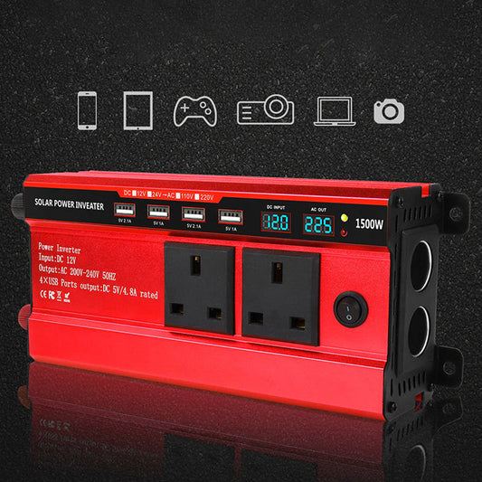 1500W Car Power Inverter with 4 USB Ports